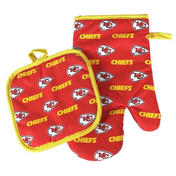 NFL Kansas City Chiefs Oven Mitt/Pot Holder Set - Picture 1 of 1